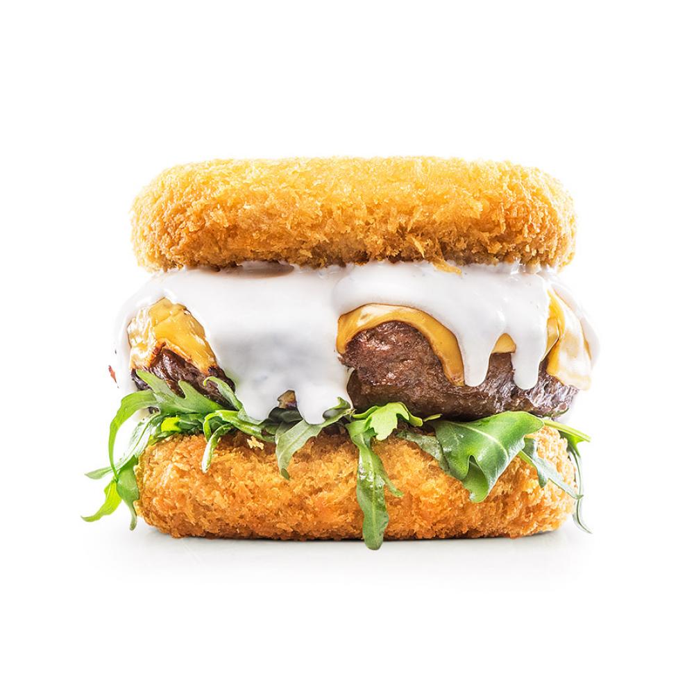 СЫРНЫЙ БУРГЕР С КРЕВЕТКАМИ